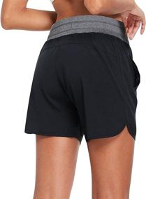img 3 attached to 🏃 Optimized for SEO: BALEAF Women's 5" Long Running Shorts with Liner, Drawstring, Zip Pockets - Perfect for Athletic Workouts and Gym Sessions
