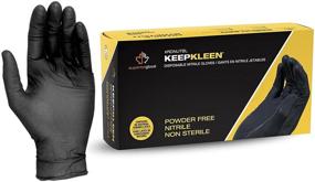 img 4 attached to High-Quality Black Nitrile Gloves: Latex-Free, Powder-Free, Thin 3.5 mil, Size Small (Box of 200)