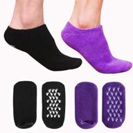 🧦 exper moisturizing gel socks: ultimate solution for dry, cracked heels & broken skin (purple + black) logo