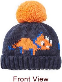 img 1 attached to 🦖 ASUGOS Winter Jacquard Character Dinosaur Boys' Accessories and Hats & Caps: Stay Warm and Stylish this Winter!