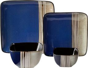 img 3 attached to Elama Stoneware Double Dinnerware Set