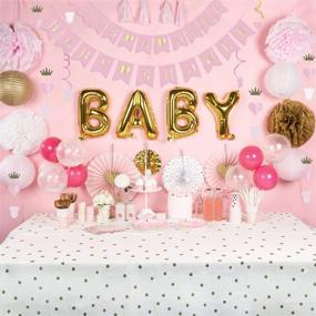 img 2 attached to 🎀 Baby Shower Decorations for Girl - It's a Girl Banner, Pink & Gold Balloons, Swirls Decor, Sash, Lanterns (Total 59PCS)