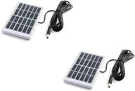 🔋 longdex set of 2 1.2w 6v diy battery power charge modules - 8413010mm mini solar cell with 3 meters wire, dc plug, and white plastic frame - polycrystalline silicon logo