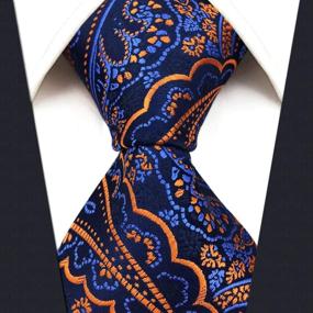 img 3 attached to Classic Orange Paisley Shlax Necktie for Improved SEO