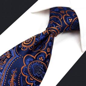 img 2 attached to Classic Orange Paisley Shlax Necktie for Improved SEO