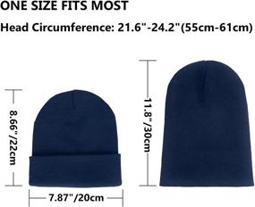 img 1 attached to 🧣 Warm LCZTN Winter Ski Beanie Hat: 4 Pack for Men & Women, Cozy Fisherman Cuffed Knit Cap Unisex