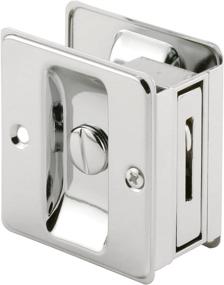 img 2 attached to 🔒 Enhance Privacy with Prime-Line N 6773 Pocket Door Privacy Lock - Chrome Plated (1 Pack)