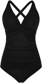 img 1 attached to Hilor Tankini Bathing Swimwear Swimsuits