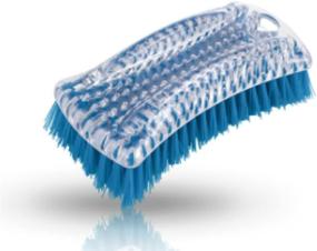 img 4 attached to 🧼 Heavy Duty All-Purpose Scrub Brush for Cleaning Bathroom, Shower, Sink, Tile, and Carpet - White and Blue