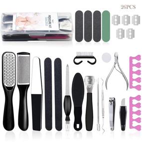 img 4 attached to 🦶 Palfot 26 in 1 Professional Pedicure Kit Tools Supplies for Dead Skin, Stainless Steel Foot File Scraper Rasp Foot Care Set, Best Gift for Men Women on Birthday Mother's Day - Callus Remover