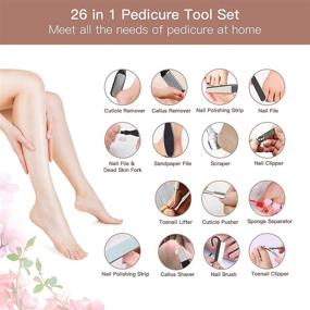 img 3 attached to 🦶 Palfot 26 in 1 Professional Pedicure Kit Tools Supplies for Dead Skin, Stainless Steel Foot File Scraper Rasp Foot Care Set, Best Gift for Men Women on Birthday Mother's Day - Callus Remover