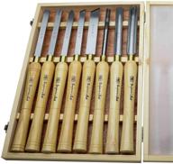 🔧 enhance your woodworking skills with the psi woodworking lchss8 wood lathe 8pc hss chisel set logo