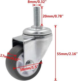 img 3 attached to 🛒 Enhanced Threaded Capacity Luomorgo Casters for Shopping