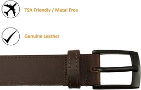 img 3 attached to Travel in Style: Thomas 👔 Bates Men's Leather Belts for Highliners