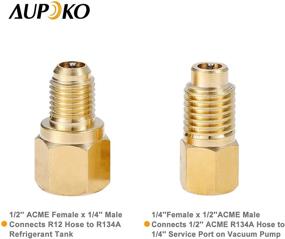 img 2 attached to ⚙️ Aupoko R1234YF Quick Couplers Kit with R1234yf High Low Side Manual Quick Coupler Connector, R1234YF Can Tap, R12 R22 to R134A Adapters, Valve Core Remover, and 5PC Thimbles & Rubber Gaskets