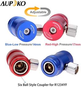 img 3 attached to ⚙️ Aupoko R1234YF Quick Couplers Kit with R1234yf High Low Side Manual Quick Coupler Connector, R1234YF Can Tap, R12 R22 to R134A Adapters, Valve Core Remover, and 5PC Thimbles & Rubber Gaskets