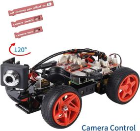 img 1 attached to SunFounder Raspberry Pi Smart Video Robot Car Kit V2.0: Explore with Graphical Visual Programming Language, Pi 4B Included