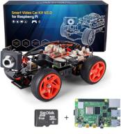 sunfounder raspberry pi smart video robot car kit v2.0: explore with graphical visual programming language, pi 4b included logo