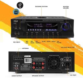 img 3 attached to 🎵 300W Stereo Receiver System - AM/FM Quartz Tuner, USB/SD Card MP3 Player & Subwoofer Control, A/B Speaker, iPhone MP3 Input with Karaoke, Cable & Remote - PT270AIU
