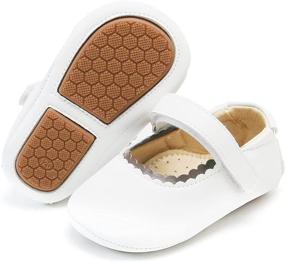 img 4 attached to Kiderence Baby Girls Prewalker Mary Jane Flats with Bowknot for Princess Dress Shoes (Infant/Toddler)