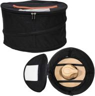 🤠 happibox hat storage box: stylish and convenient organizer for cowboy sun beach hats - black, 1 pack logo