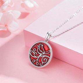 img 1 attached to 🐦 Waysles Cardinal Necklace: Exquisite 925 Sterling Silver Red Bird Pendant for Women, Girls & Teens - Innovative Halloween-themed Jewelry Gift