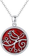 🐦 waysles cardinal necklace: exquisite 925 sterling silver red bird pendant for women, girls & teens - innovative halloween-themed jewelry gift logo