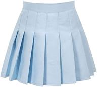 👗 stylish high waisted pleated skater tennis school skirt with lining shorts for women and girls logo