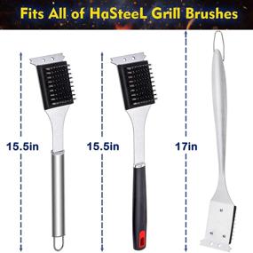 img 1 attached to 🔥 4PCS Grill Brush Replacement Heads, HaSteeL Wire Bristle-Free Grill Cleaning Brush - Compatible with Most Grill Brushes | Top BBQ Cleaner Choice