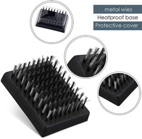 img 3 attached to 🔥 4PCS Grill Brush Replacement Heads, HaSteeL Wire Bristle-Free Grill Cleaning Brush - Compatible with Most Grill Brushes | Top BBQ Cleaner Choice