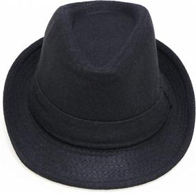 img 2 attached to Toddler Boys Classic Trilby Fedora Hat Panama Hat