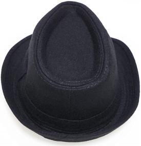 img 1 attached to Toddler Boys Classic Trilby Fedora Hat Panama Hat