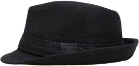 img 3 attached to Toddler Boys Classic Trilby Fedora Hat Panama Hat