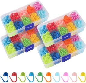 img 4 attached to 🧶 600Pcs Colorful Knitting Crochet Locking Stitch Markers - TOPZEA Locking Crochet Needle Clip for Weaving, Sewing, DIY Craft (10 Colors)