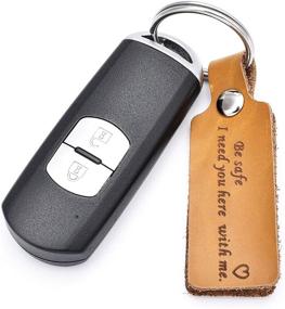 img 3 attached to Leather Drive Keychain Boyfriend Father