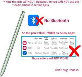 img 1 attached to Заменяемый стилусный перо сенсорного S Pen от Vimour (без Bluetooth), совместим с Samsung Galaxy Note 20/ Note 20 Ultra для всех операторов связи, включая насадки (зеленый).