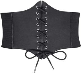 img 4 attached to Elastic Lace-Up Women's Corset by WHIPPY - Accessories and Belts for Women