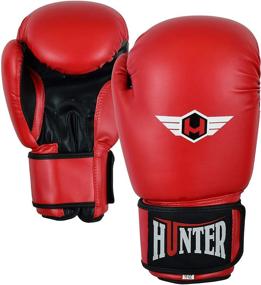 img 2 attached to High-Quality HUNTER Boxing Gloves: Ideal for Muay Thai, Punching Bag, Sparring, Heavy Bag - Boxing Gloves for Men and Women + MMA Gloves