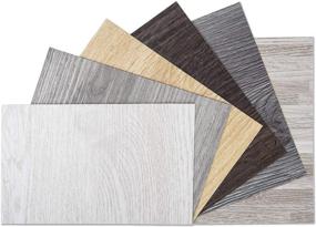 img 4 attached to 🔖 Art3d Peel & Stick Vinyl Wood Plank Floor Tile Sample Set of 6 | Easy DIY Self-Adhesive Flooring with Rigid Surface | Hard Core Material