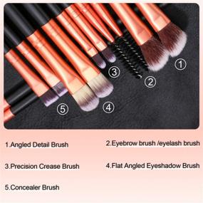 img 3 attached to 🖌️ BS-MALL Eye Makeup Brushes Set - 50pcs Soft Synthetic Hairs & Wood Handle for Eyeshadow, Eyebrow, Eyeliner, Blending, Concealer