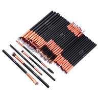 🖌️ bs-mall eye makeup brushes set - 50pcs soft synthetic hairs & wood handle for eyeshadow, eyebrow, eyeliner, blending, concealer logo