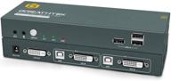 dvi kvm switch with 2 ports – 4kx2k@30hz, 1200p, 1080p@60hz – includes dvi and usb cables logo