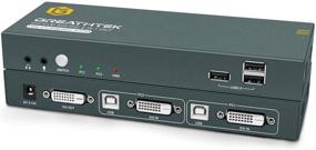 img 4 attached to DVI KVM Switch with 2 Ports – 4Kx2K@30Hz, 1200P, 1080P@60Hz – Includes DVI and USB Cables