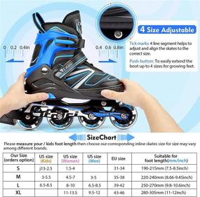 img 3 attached to Light Up Roller Blades: Adjustable Inline Skates for Kids and Adults - Ideal for Indoor and Outdoor Skating Fun!