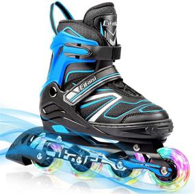 img 4 attached to Light Up Roller Blades: Adjustable Inline Skates for Kids and Adults - Ideal for Indoor and Outdoor Skating Fun!