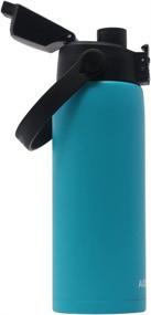 img 1 attached to 💦 Aquatix Turquoise 21oz Stainless Steel Insulated Sports Water Bottle - Keeps Drinks Cold 24hrs / Hot 6hrs