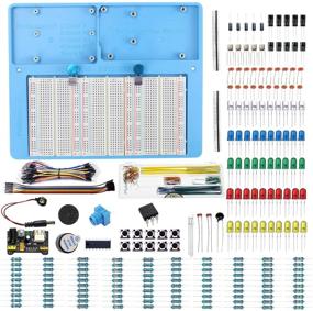 img 4 attached to 🔧 Makeronics 7 in 1 Blue Breadboard Holder with Raspberry Pi 4 Holder, 1200 Breadboard, Electronics Fun Kit, Power Supply Module, Precision Potentiometer, and More for Prototyping Circuit/Arduino/Raspberry Pi