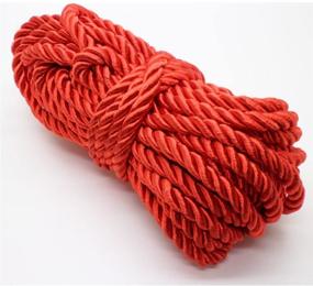 img 1 attached to 🔴 Vibrant Red 10yds Twisted Satin Polyester Twine Cord Rope for Stylish Choker Thread, U Pick 5mm Thread String