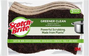 img 4 attached to 8-Pack of Scotch-Brite Greener Clean Heavy Duty Scrub Sponges, includes 3 Scrub Sponges