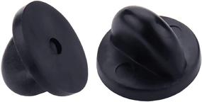 img 2 attached to 📌 200 Pieces Rubber Pin Backs - PVC Pin Keepers for Lapel Pins, Brooches, Ties, Hats, Badges & Insignias - Black